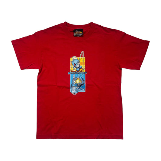 90s World Industries Fishing & Diving Cartoon Graphic T-Shirt