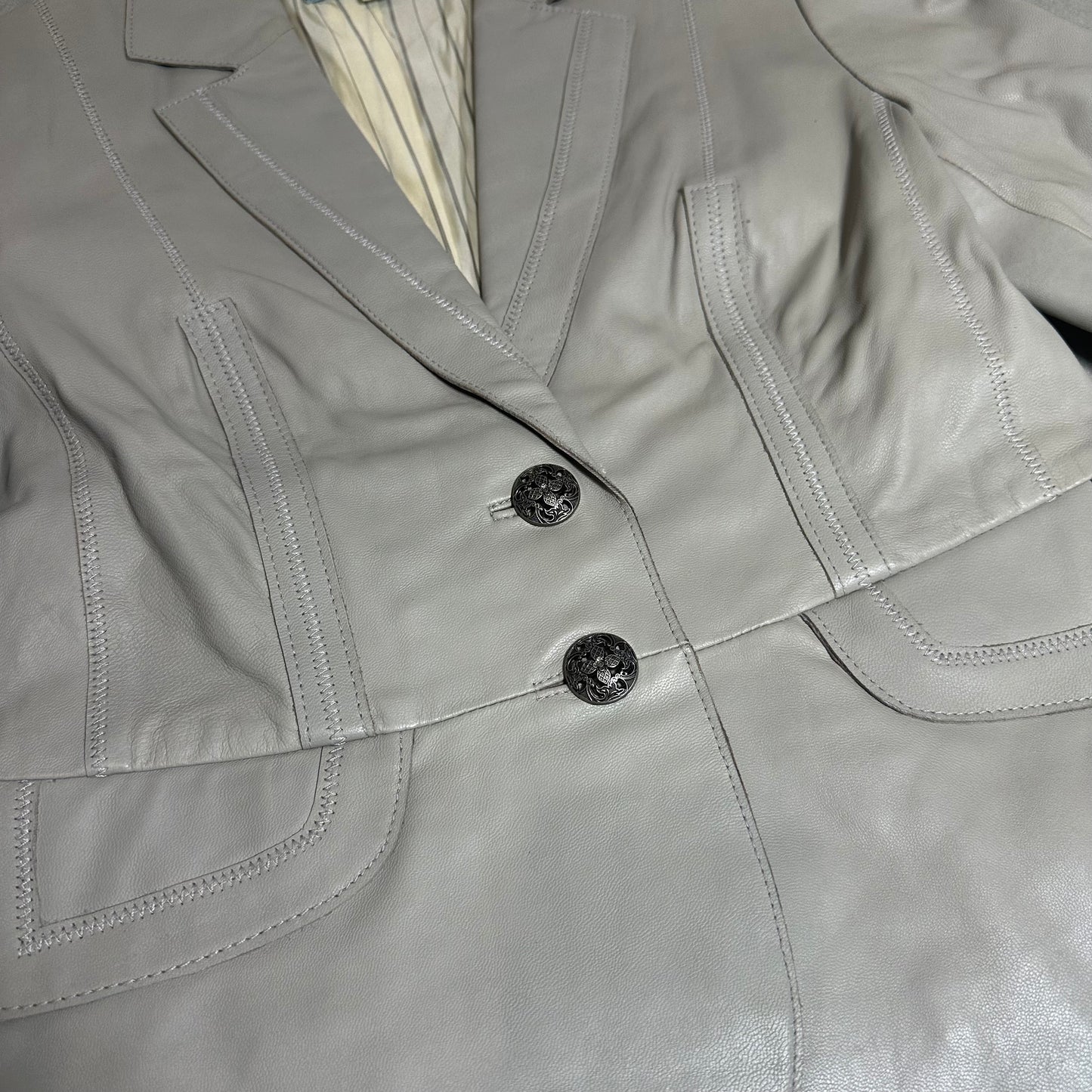 Genuine Leather Blazer