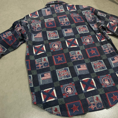 1993 Body Glove Americana Print Button Up Shirt