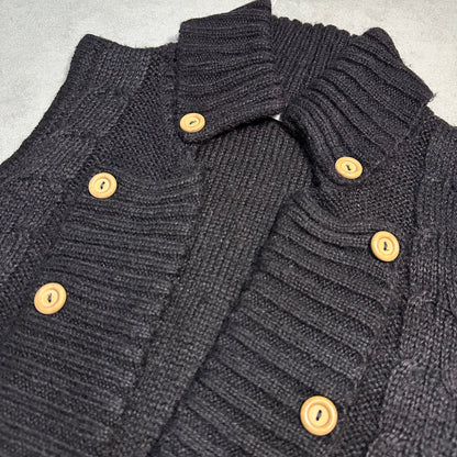 Button Up Knit Vest Cardigan
