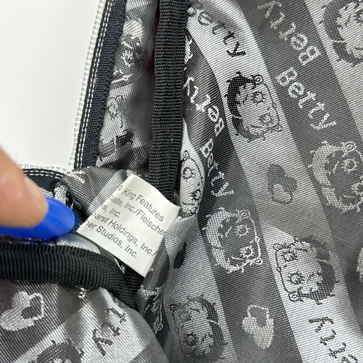 2004 Betty Boop Printed Vinyl Carryall Tote Bag
