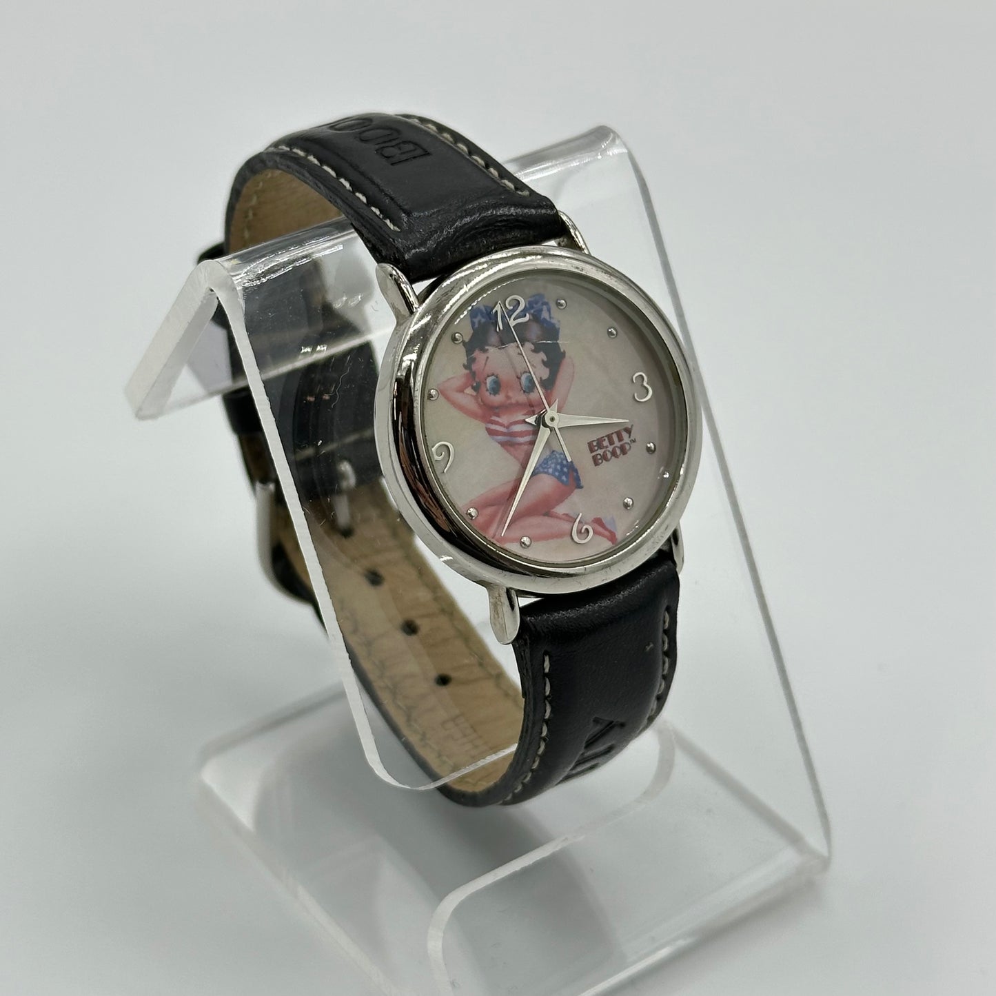 2004 Betty Boop Pin-Up Bikini Genuine Leather Quartz Wrist Watch