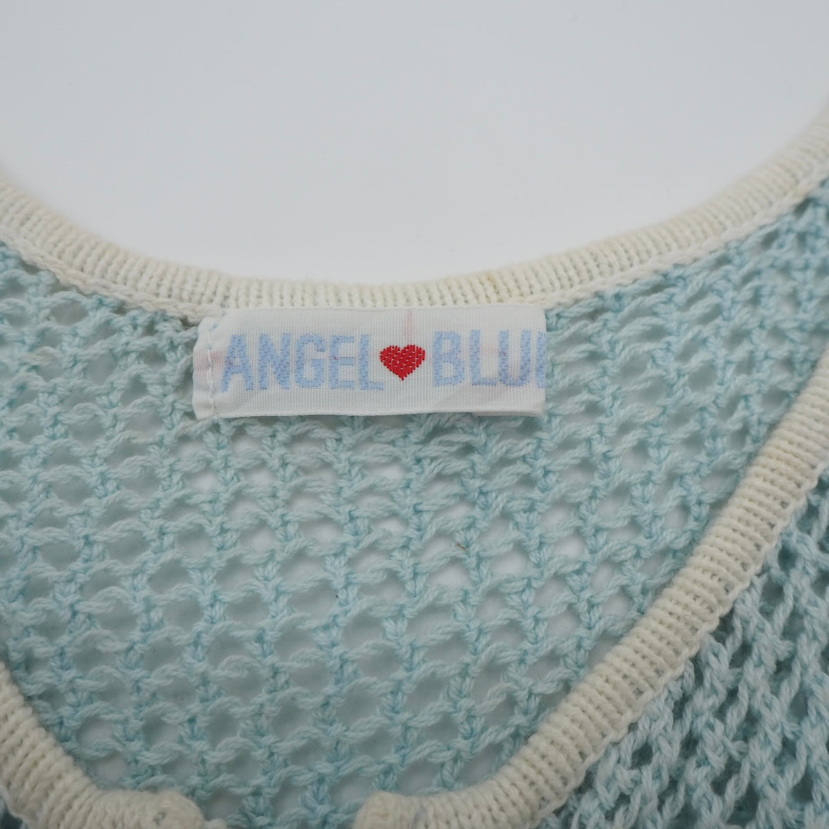 Angel Blue Zip Up Crochet Camisole
