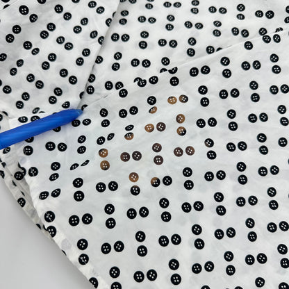 Button Graphic Polka Dot Skirt