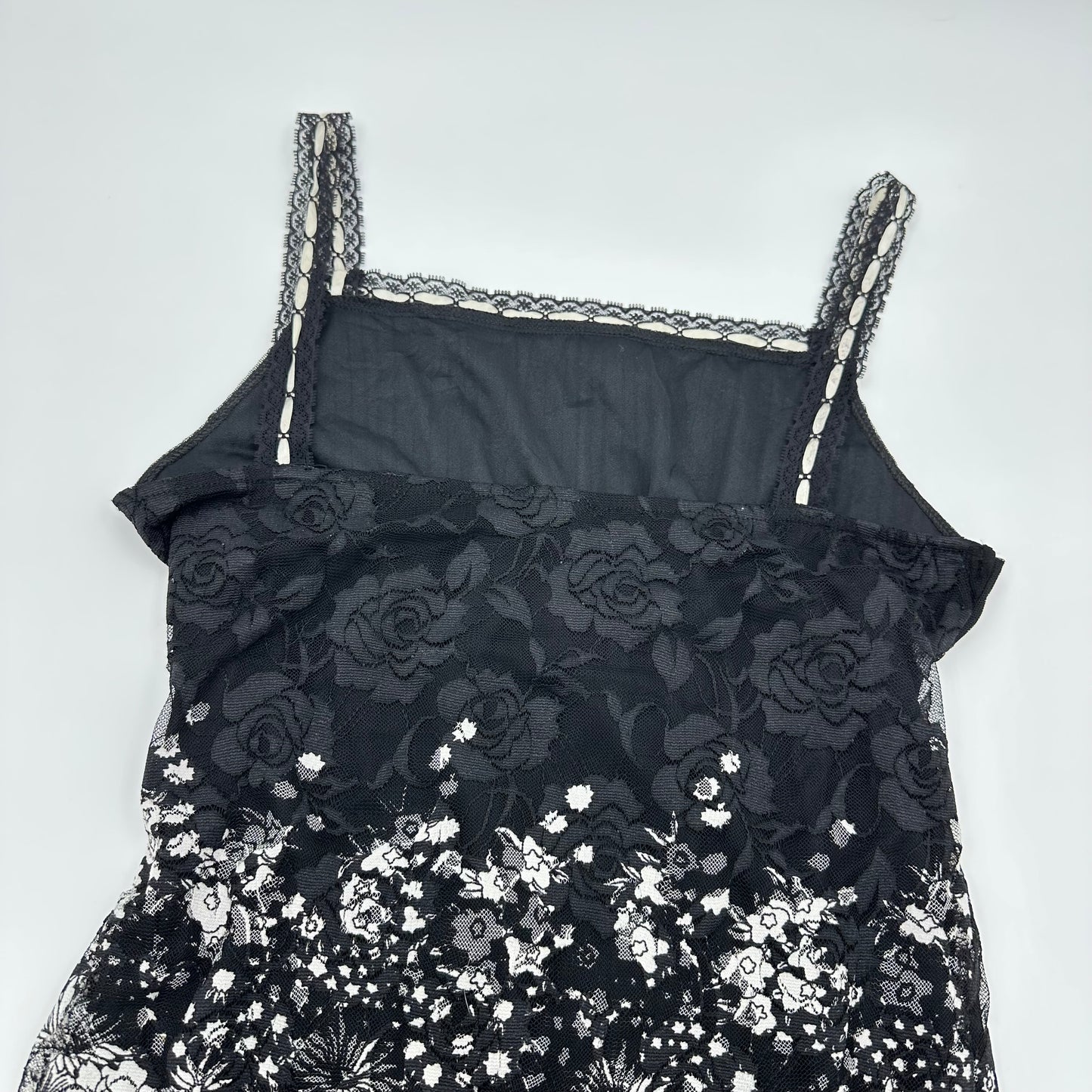 Lace Trim Floral Cami Dress