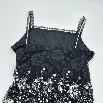 Lace Trim Floral Cami Dress