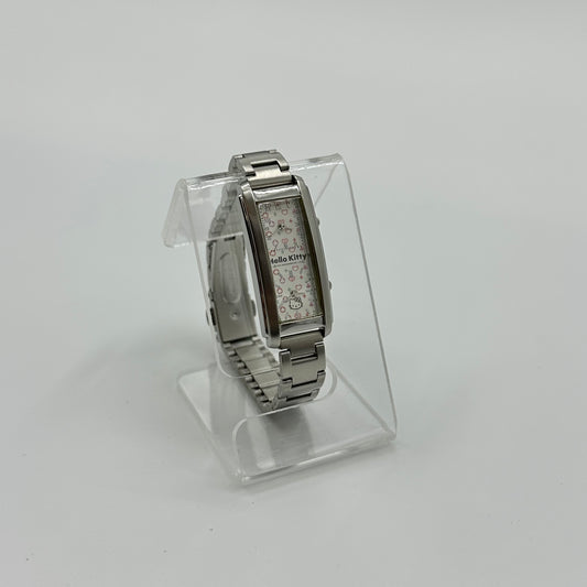 2006 Hello Kitty Rectangle Stainless Steel Bracelet Watch