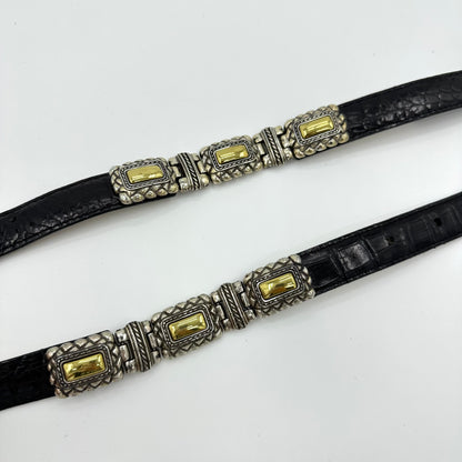 Brighton Two-Tone Croc Belt