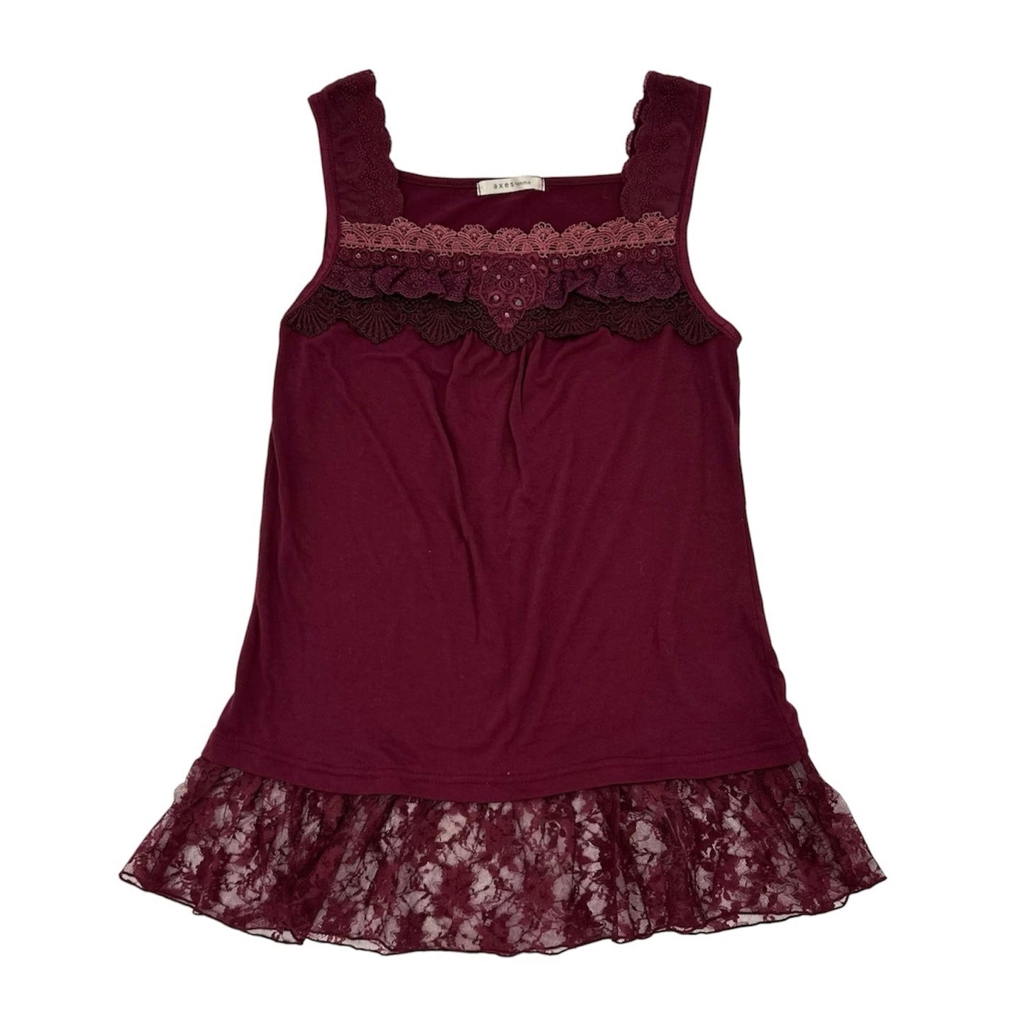 Axes Femme Wine Lace Hem