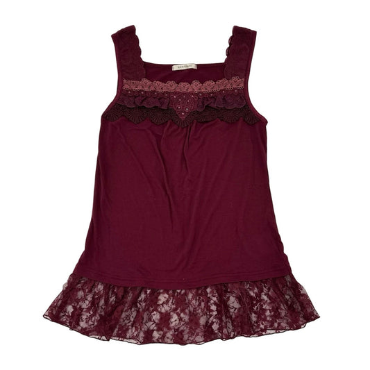 Axes Femme Wine Lace Hem