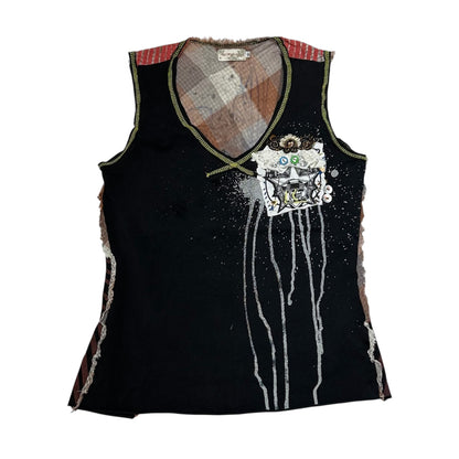 Patchwork Graphic Tank Top