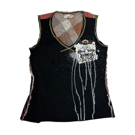 Patchwork Graphic Tank Top