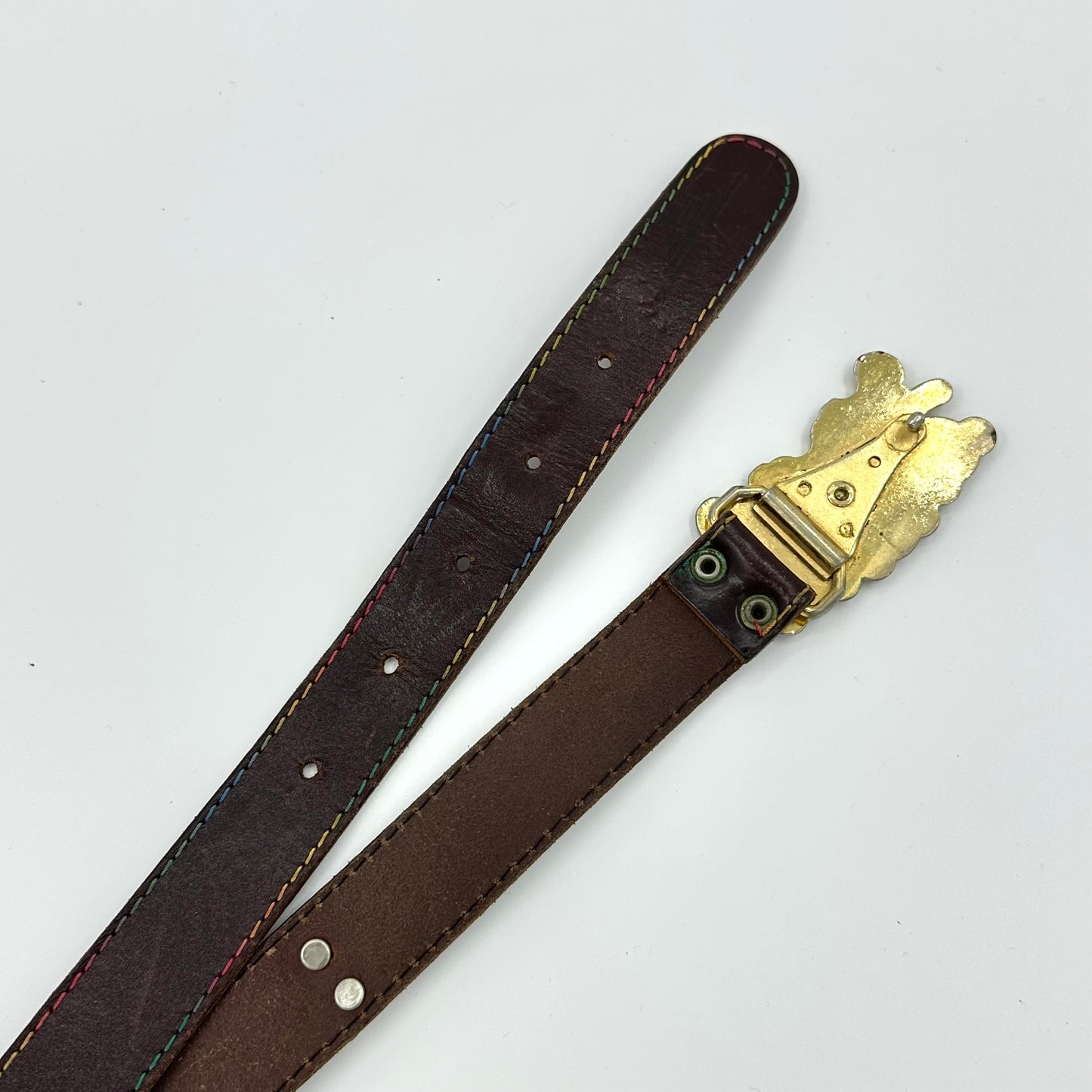 Three Bear Retro Leather Belt
