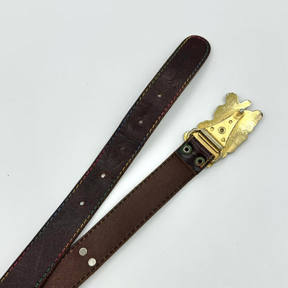 Three Bear Retro Leather Belt