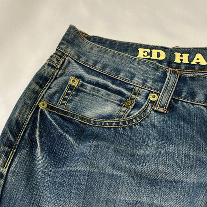 Ed Hardy 00s Native American Maiden Embroidered Straight Jeans
