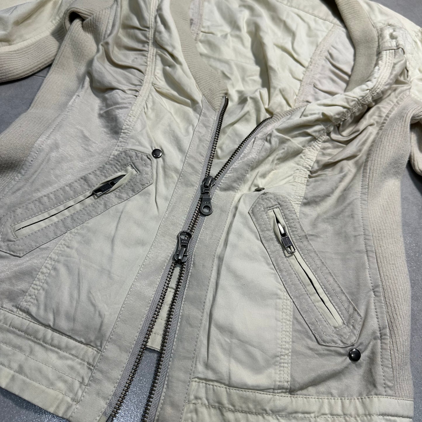 Zip Up Multi-Fabric Jacket