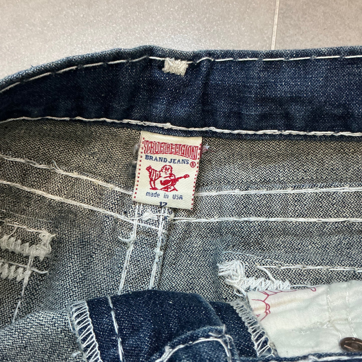 00s True Religion Girls Joey Super T World Tour Flare Jeans