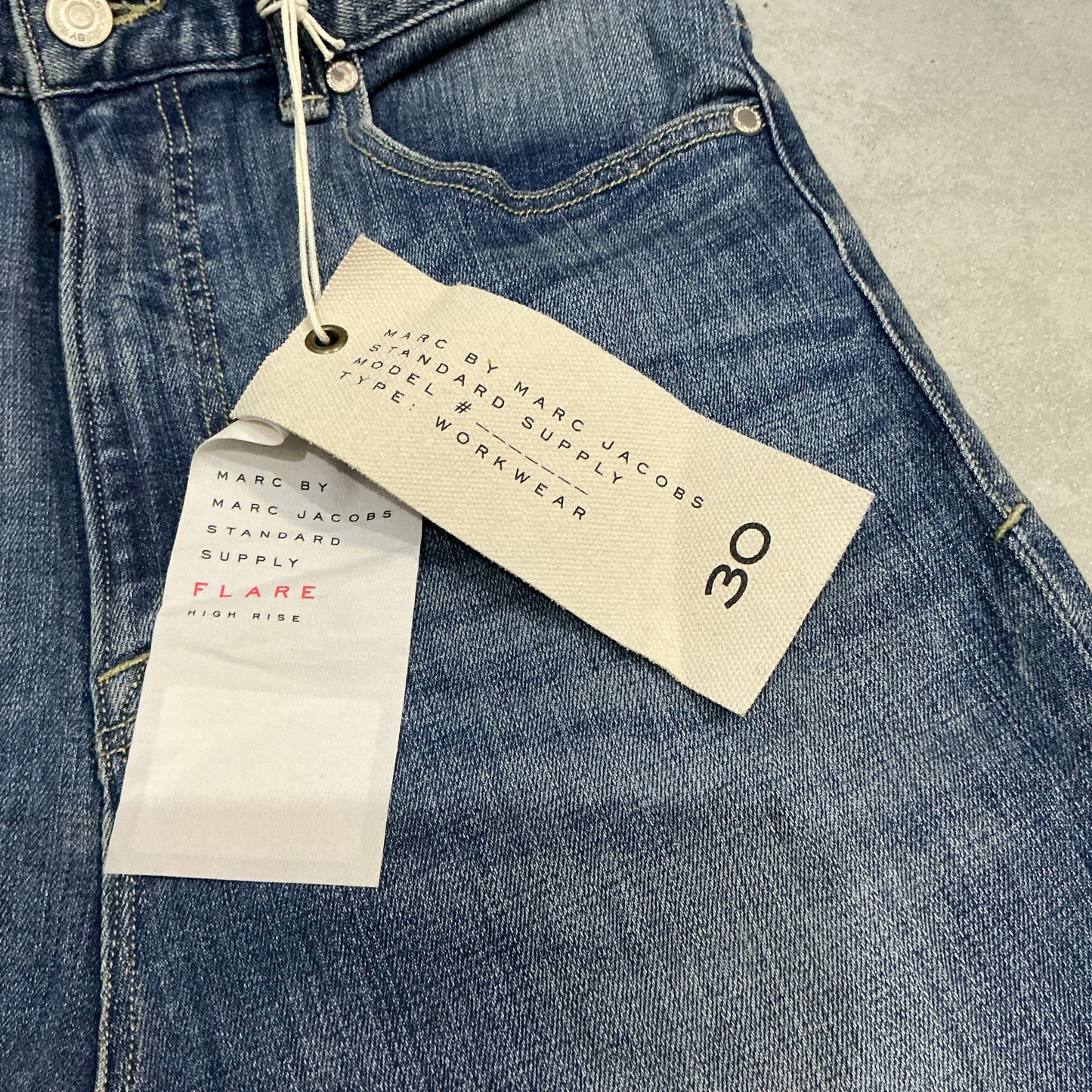 Marc by Marc Jacobs San Francisco Wash High Rise Flare Jeans