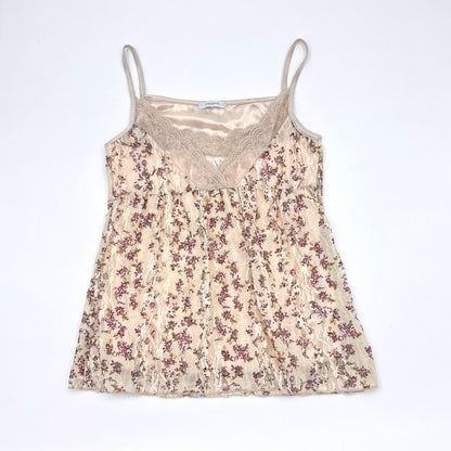 Floral Sheer Lace Layered Camisole