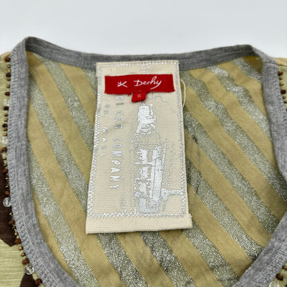 René Derhy Beaded Floral Tee