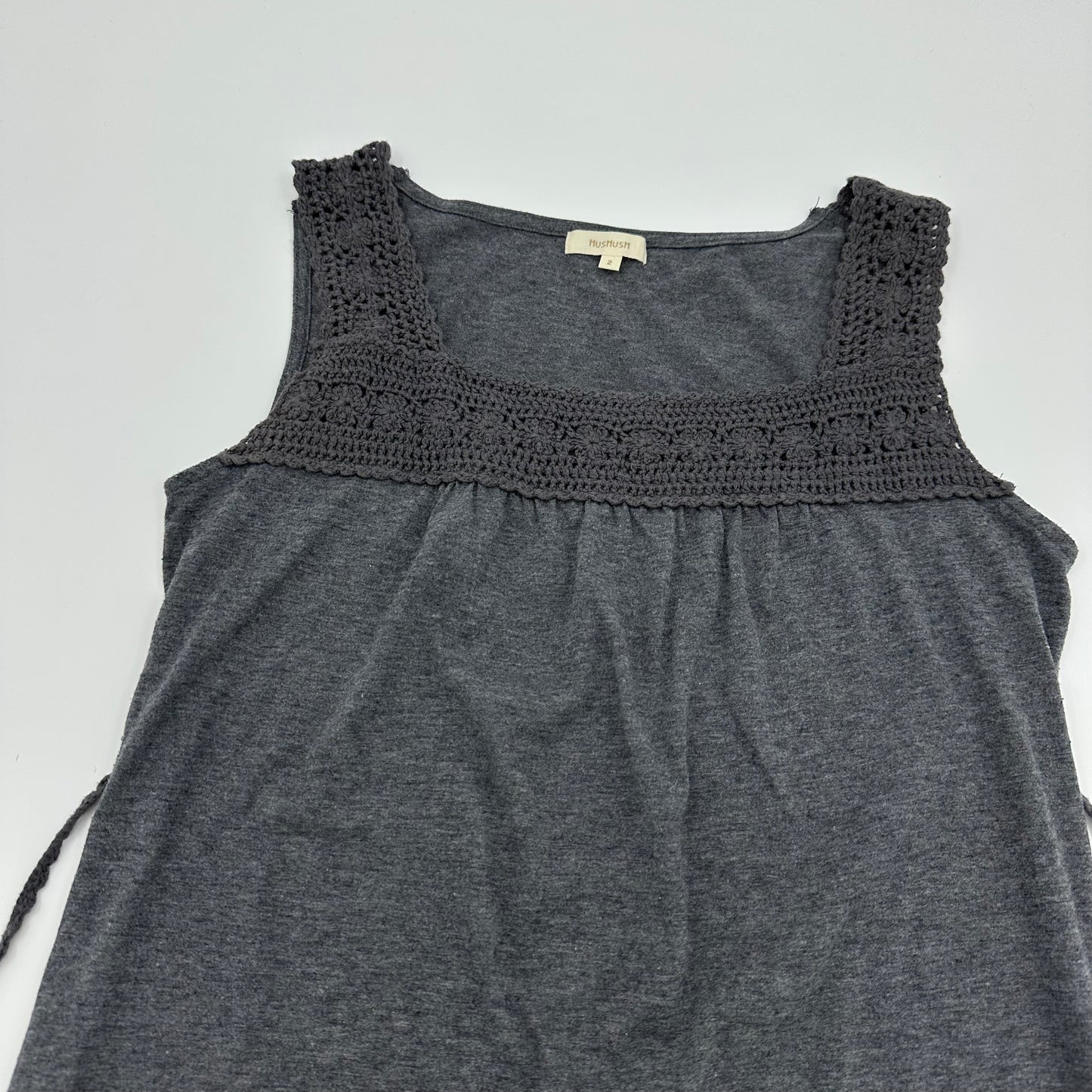 Tie up Knit Trim Tank