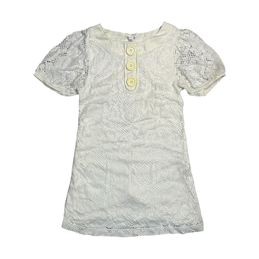 Button Up Bubble Sleeves Knit Top