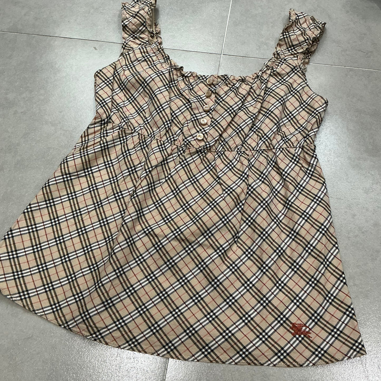 90s Burberry Off Shoulder Top
