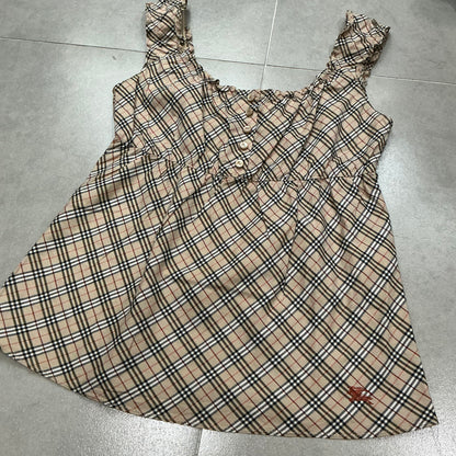 90s Burberry Off Shoulder Top