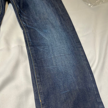 00s Ed Hardy Sakura Skull Embroidered Baggy Jeans