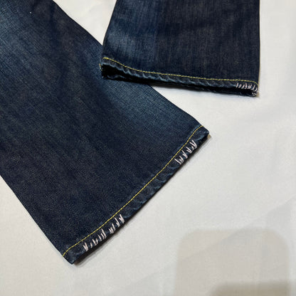 00s Ed Hardy Sakura Skull Embroidered Baggy Jeans