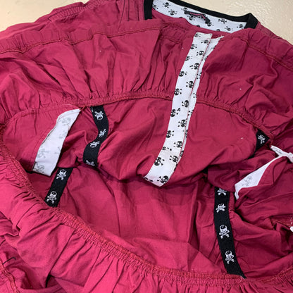 Burgundy Ruffle Hem Buttom Down Dress
