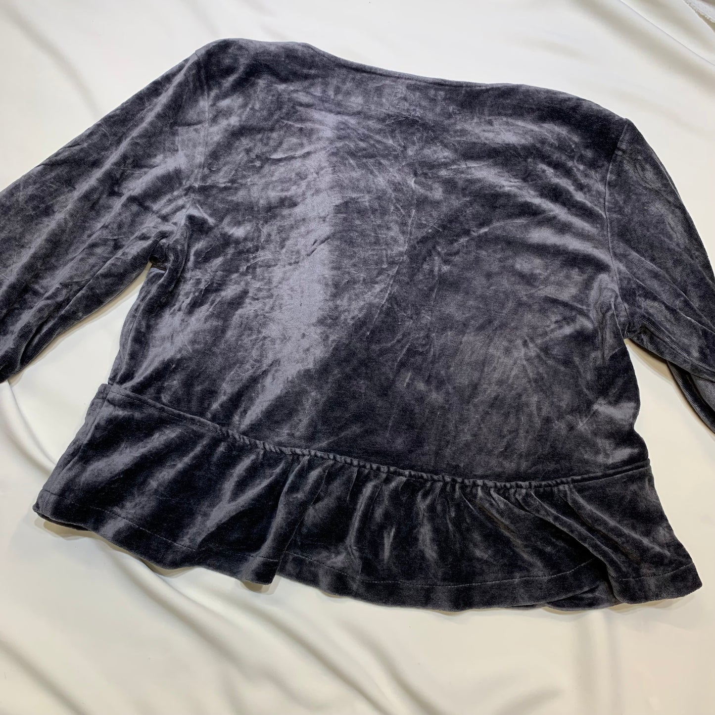 Velvet Cropped Jacket with Flared Cuffs
