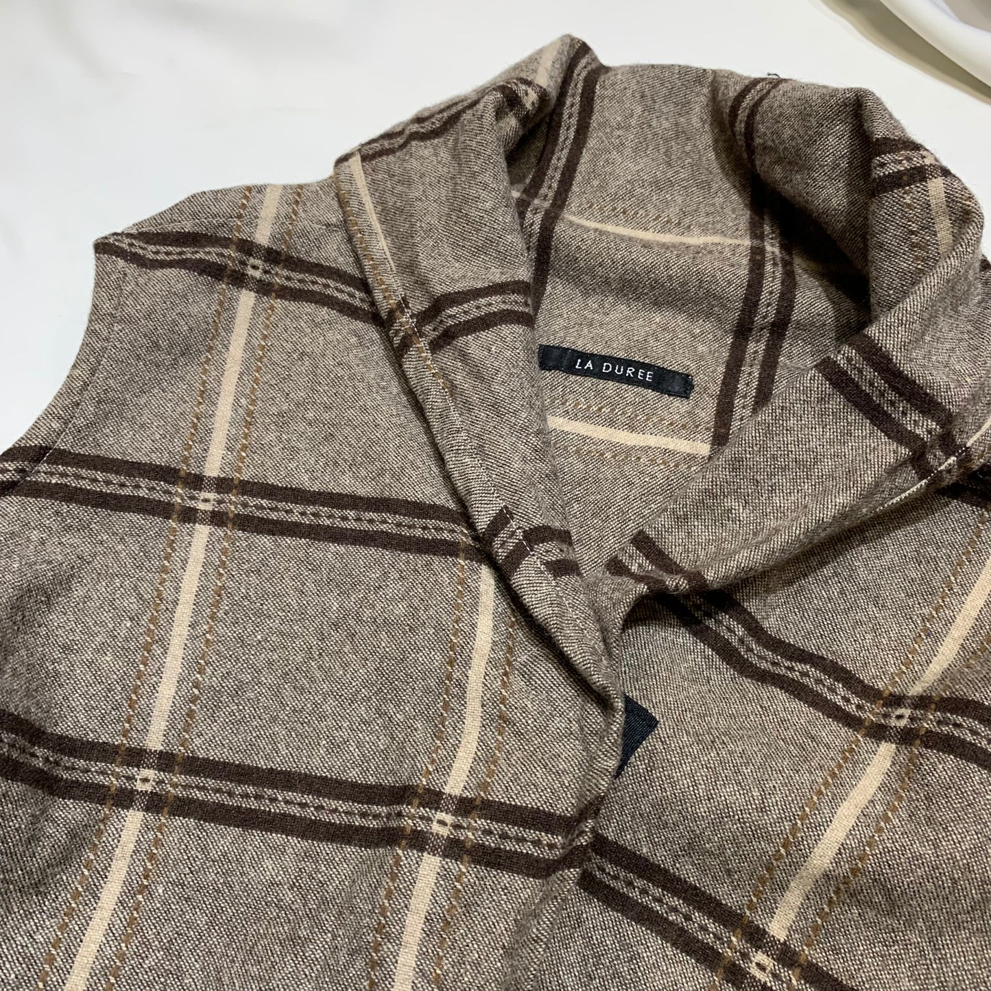 Plaid Wool Blend Multi-way Poncho