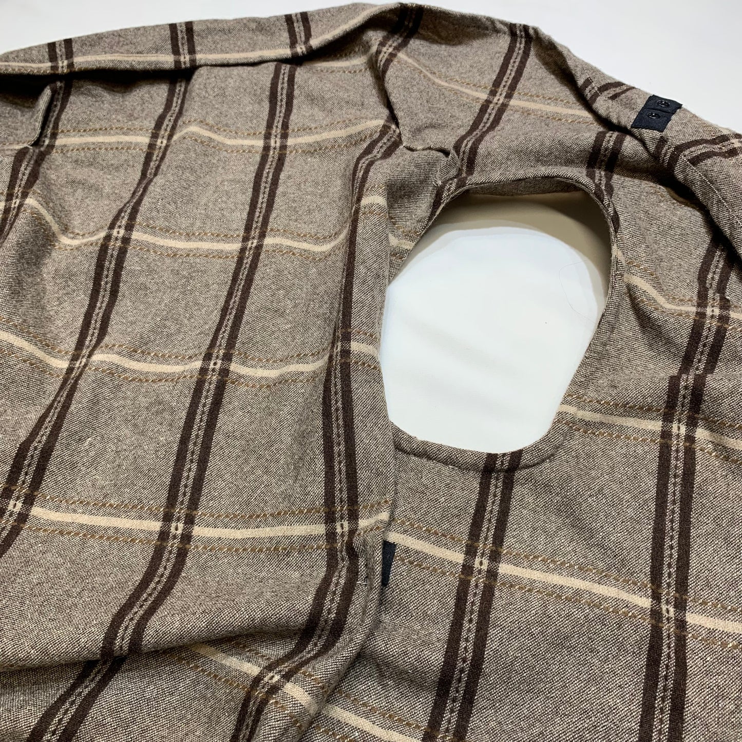 Plaid Wool Blend Multi-way Poncho
