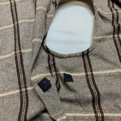 Plaid Wool Blend Multi-way Poncho