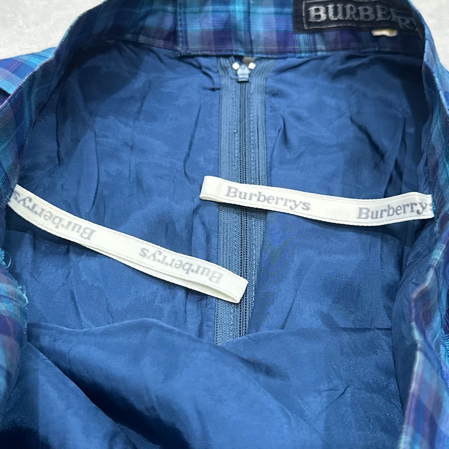 Burberry 90s Checked Midi Skirt
