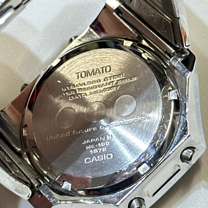 Rare Vintage Casio ME-100 United Future Organization Watch Tomato Module 1672