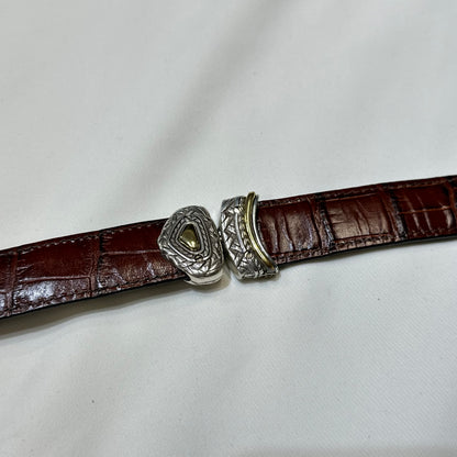 Brighton Two-Way Reversible Leather Belt in Black/Brown