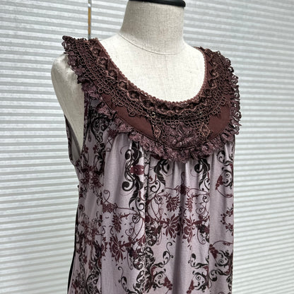 Ozz Angelo Vintage Baroque Floral Lace Dress