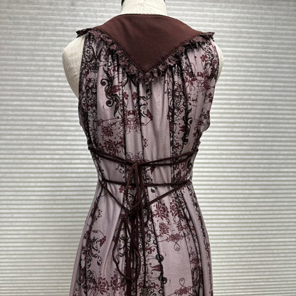 Ozz Angelo Vintage Baroque Floral Lace Dress