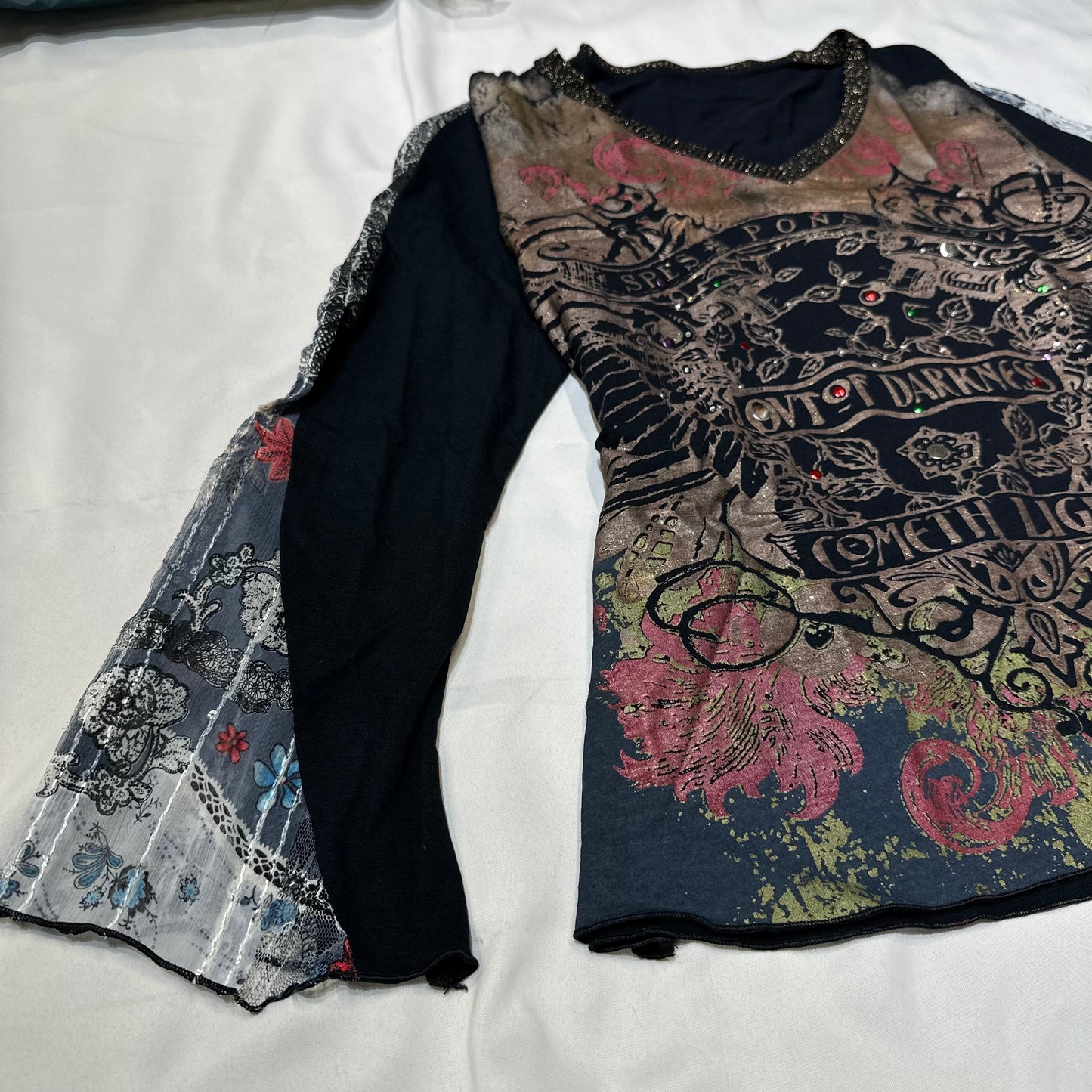 Fairycore Graphic Long Sleeves Top
