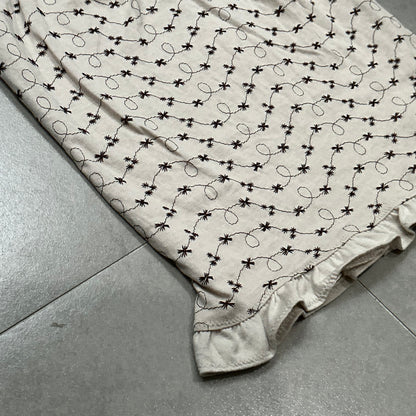 Embroidered Floral Square Neck Top