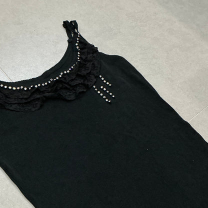Rhinestone Lace Trim Camisole