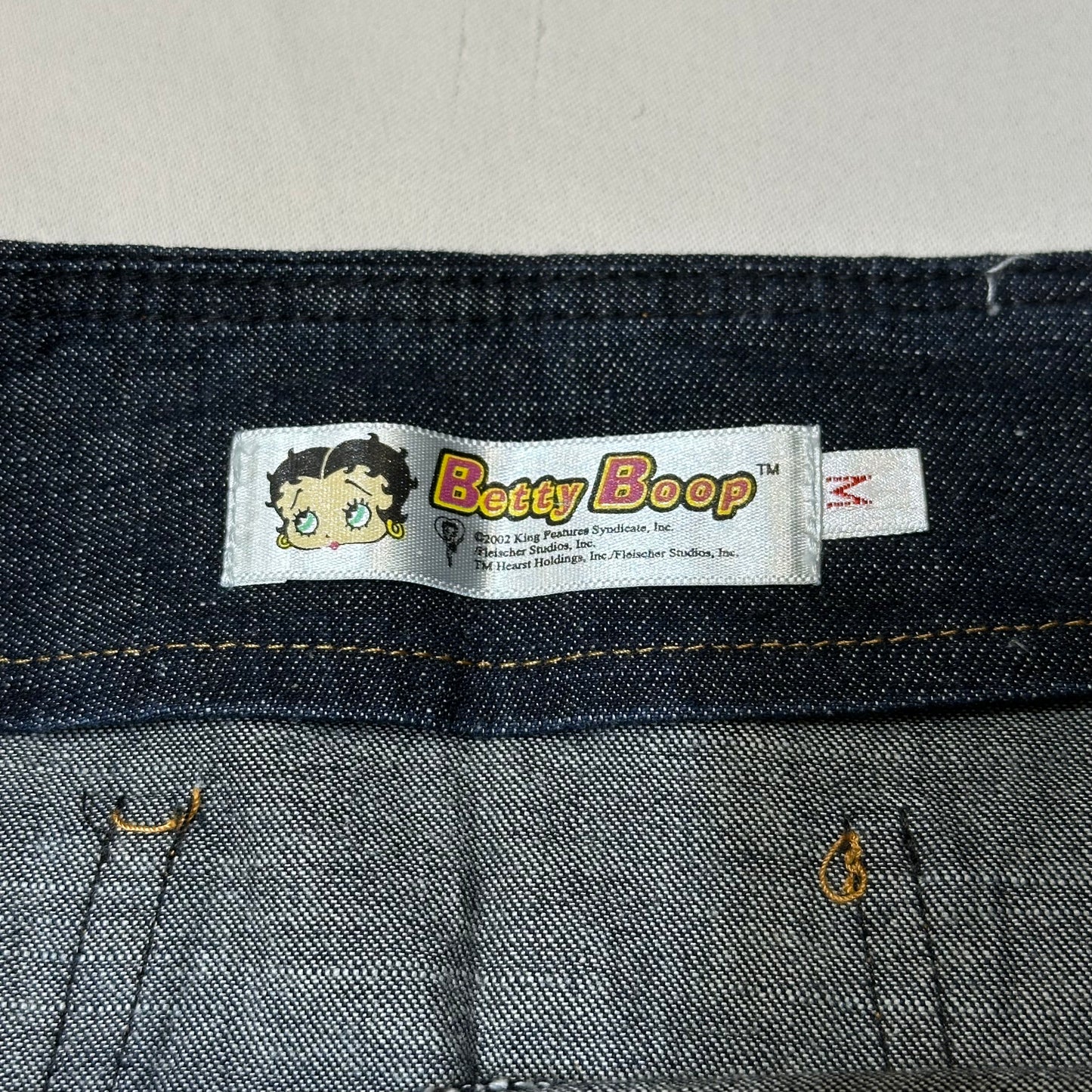 2002 Betty Boop Embroidery Denim Maxi Skirt