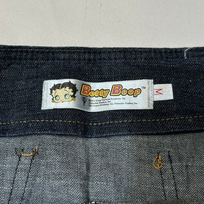 2002 Betty Boop Embroidery Denim Maxi Skirt