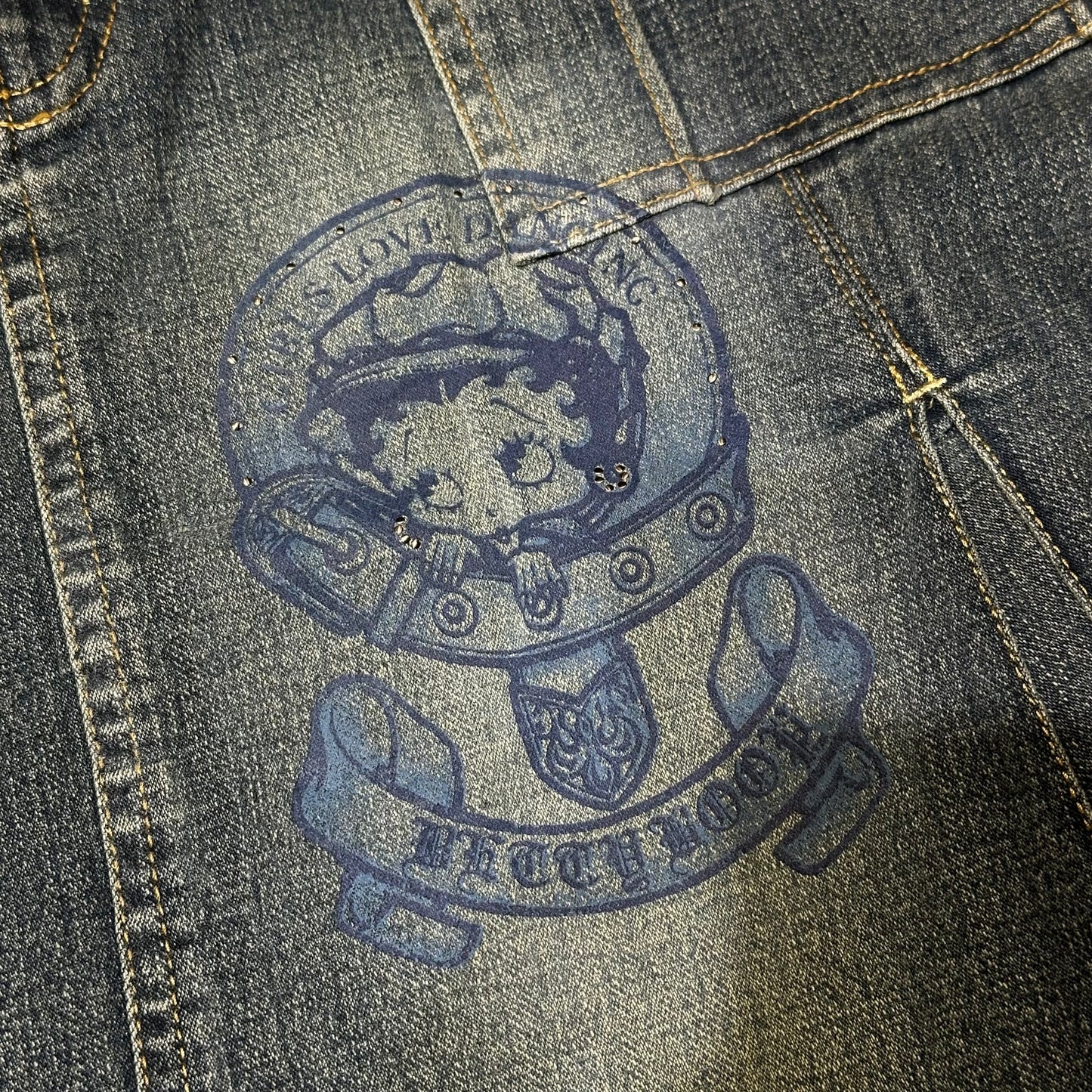 00s Betty Boop A-line DenimSkirt