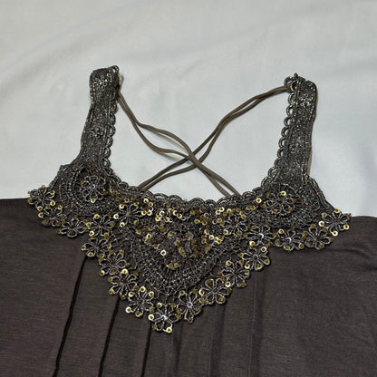 Beaded Knit Trim Camisole