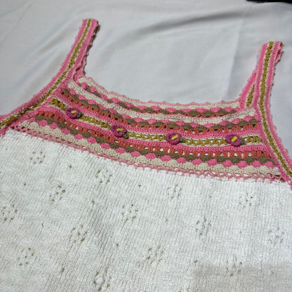 Floral Crochet Knit Tank Top