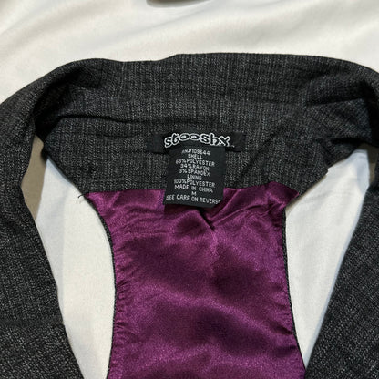 Charcoal Textured Lapel Waistcoat