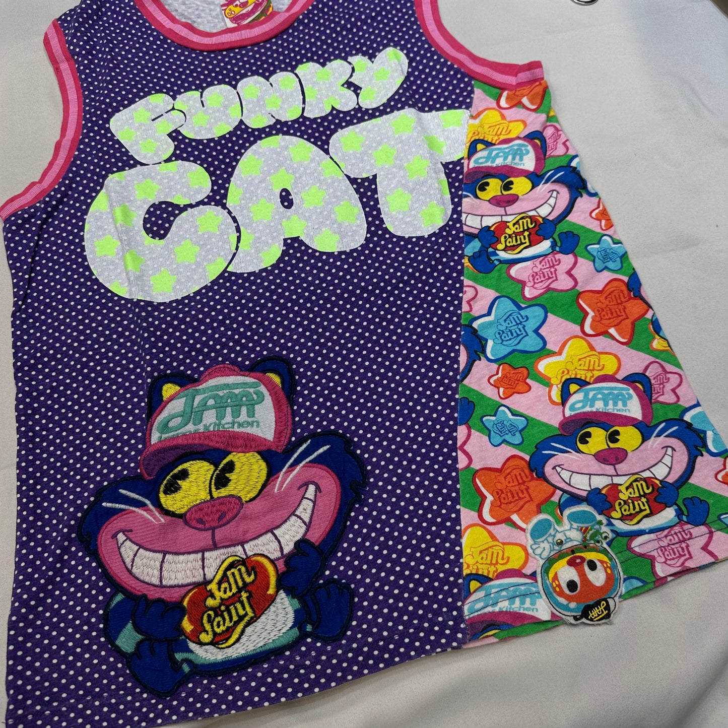 JAM 'Funky Cat' Embroidered Tank